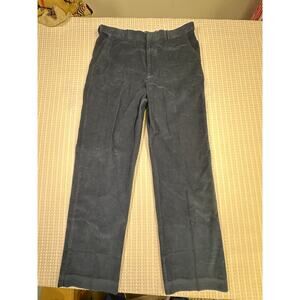 Mens Corduroy Pants 36L Navy Casual Dadcore Vintage Style Normcore Teacher